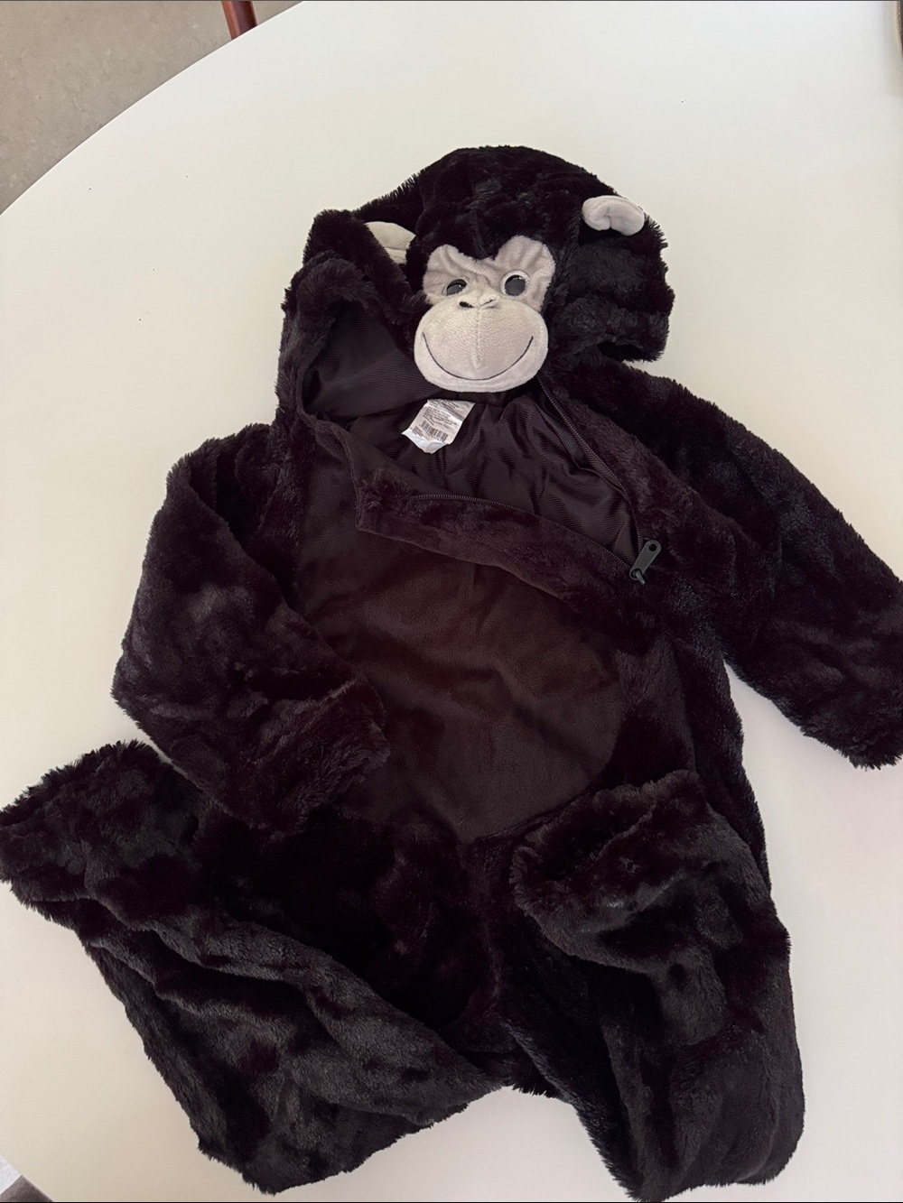 Kids Plush Monkey Halloween Costume - Black